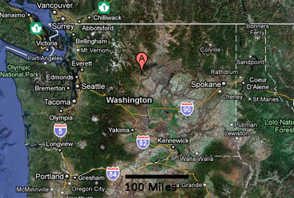 Washington state area map