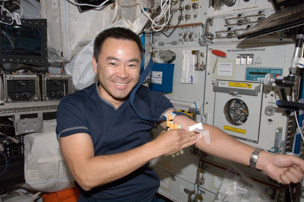drawing blood in space