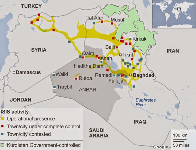 Map ISIS