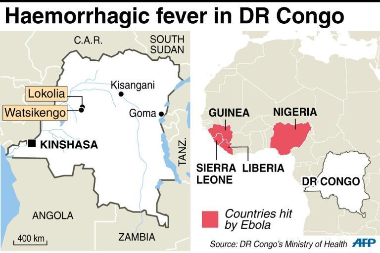map DR Congo