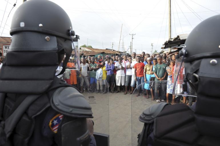 Click to enlarge liberian security ebola