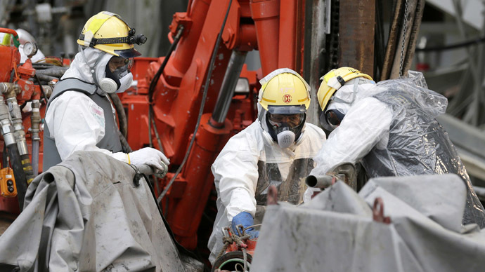 Ice wall construction in Fukushima