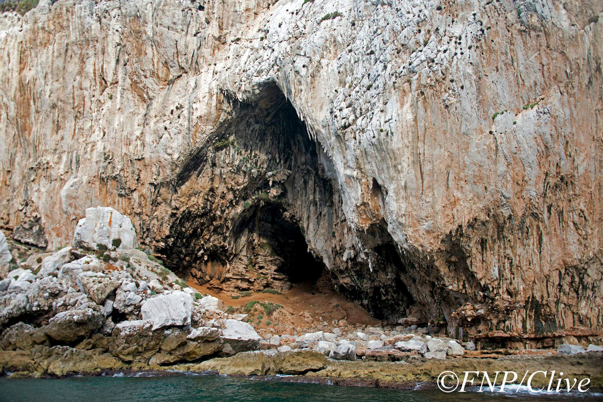 Click to enlarge Gorham's Cave