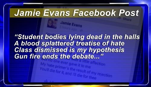 Jamie Eveans FB post