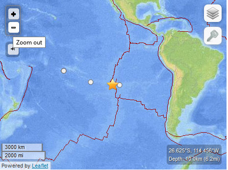 Earthquake 6.1 Easter Islands