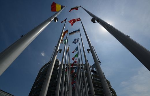 Click to enlarge EU flags