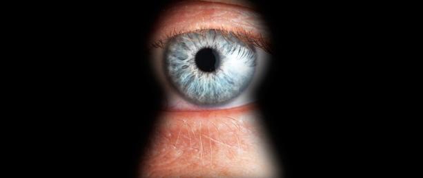 eyeball in keyhole