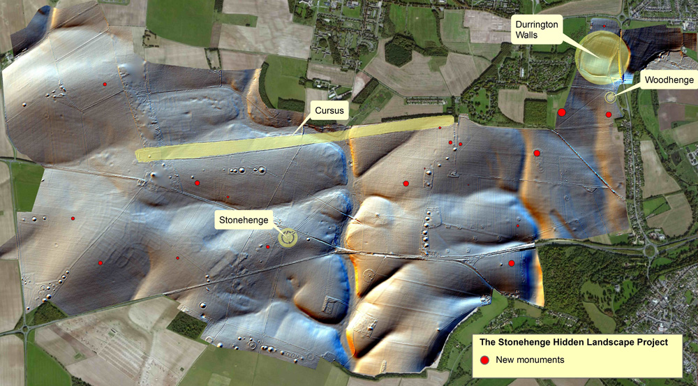 Stonehenge new monuments map