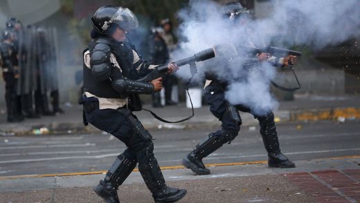 Police in riot gear