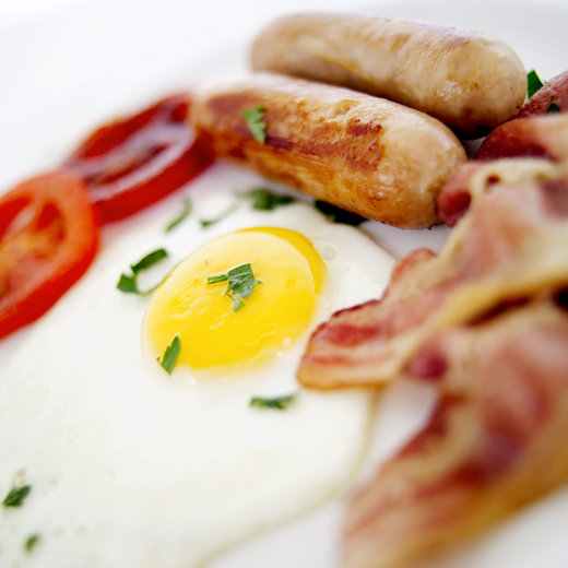 bacon eggs sausage