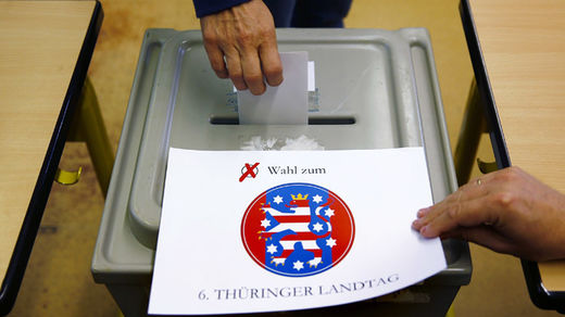 german polling station