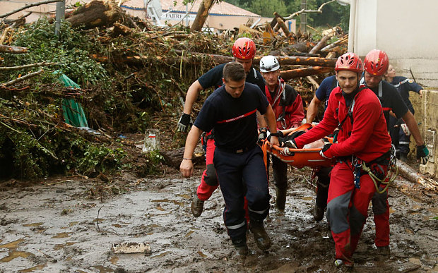 Click to enlarge flash flood in Lamalou-les-bains