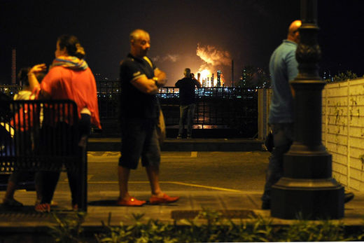 milazzo refinery fire