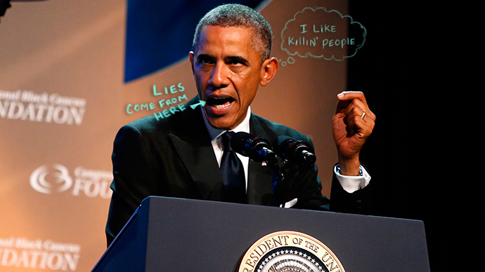 Obama, lying