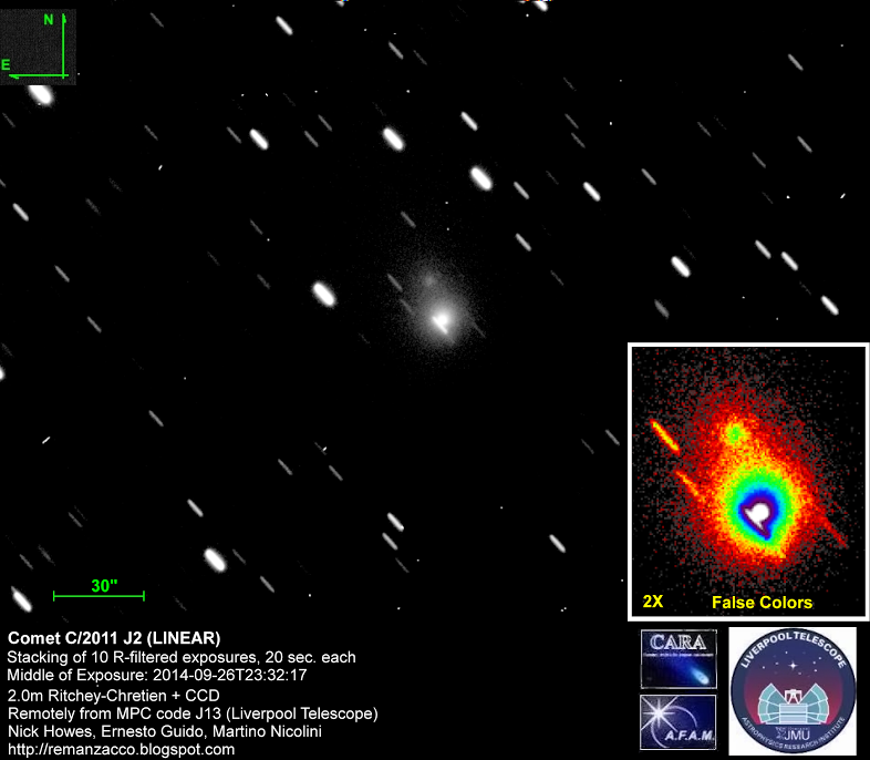 Click to enlarge Comet C/2011 J2