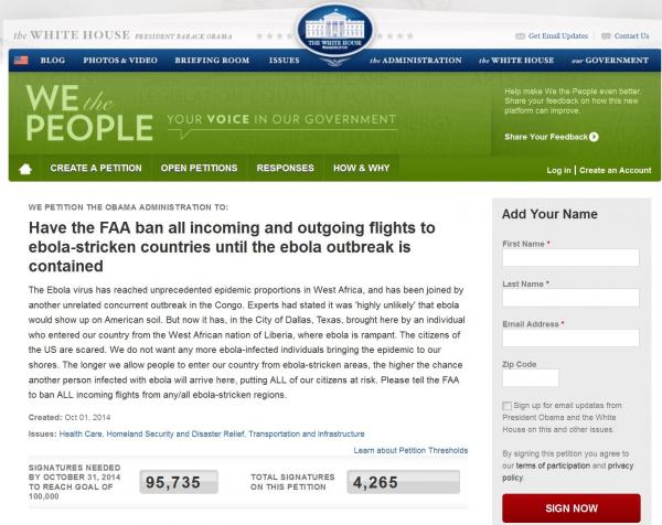 Ebola petition