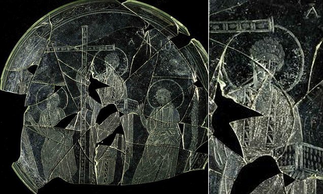 Click to enlarge christ glass plate