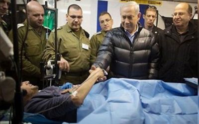 Click to enlarge Netanyahu comforts jihadist