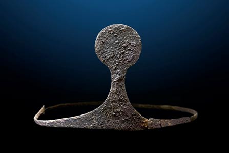 Click to enlarge Silver diadem in spanish tomb