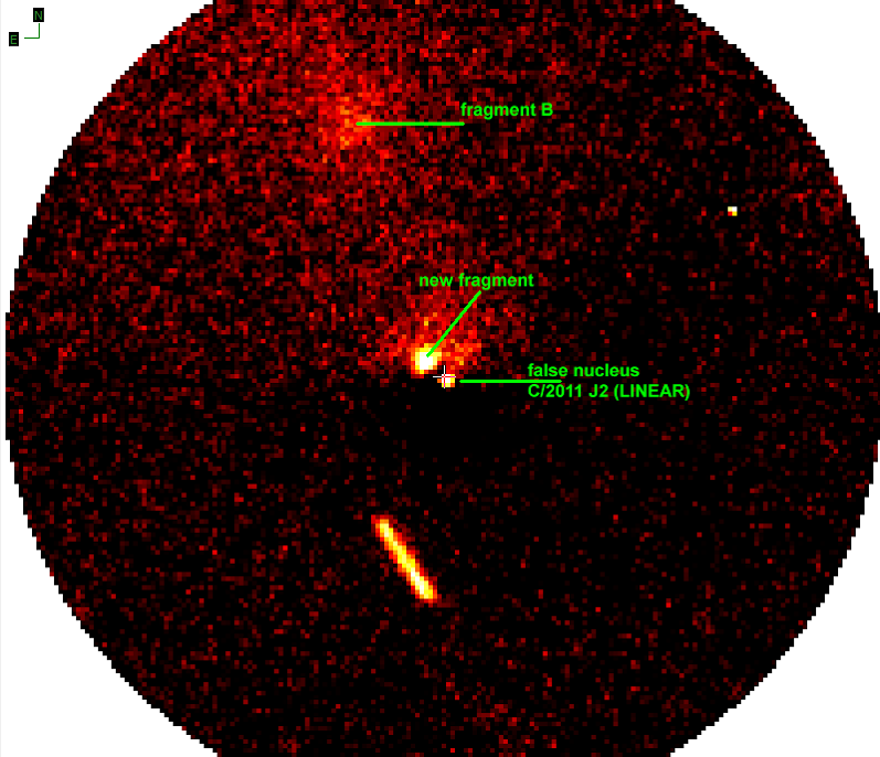 Click to enlarge Comet C/2011 J2 Linear