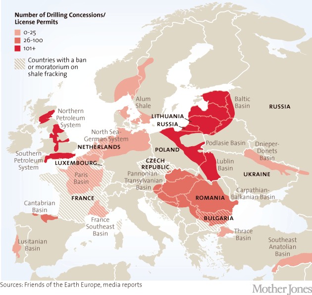 Click to enlarge Shale gas drilling concessions
