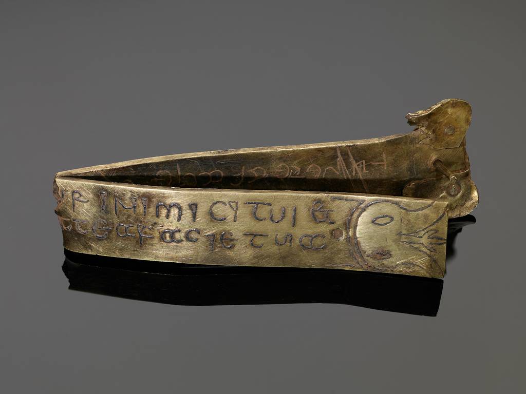 Gold inscribed strip