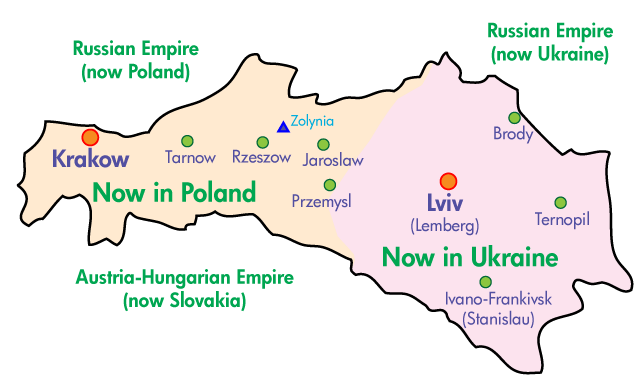 Карта галиции и лодомерии