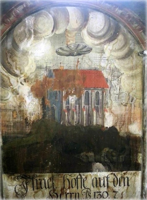 ufo over romanian monastery