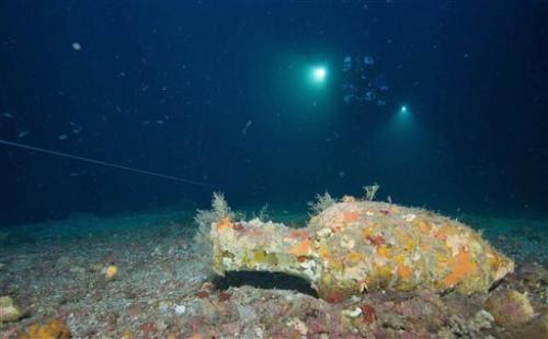 artifacts of a ship that sunk during the Punic Wars