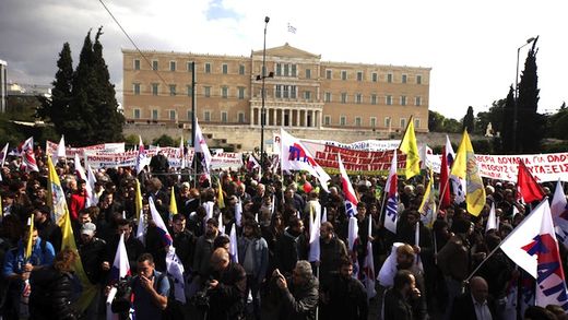 greek protest november 2014