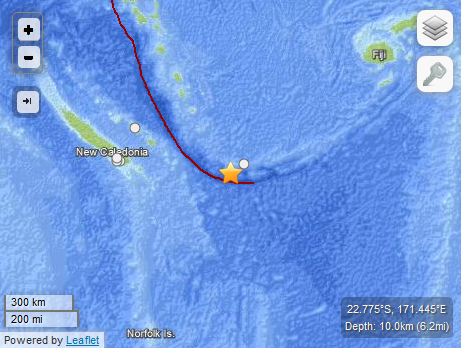 Earthquake 6.1 New Caledonia