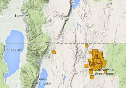 earthquake swarm nevada