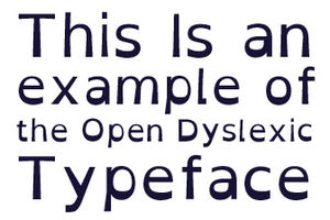 opendyslexic type face