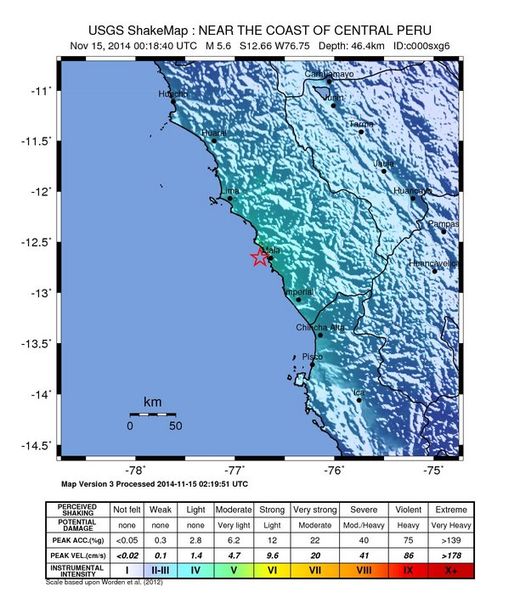 5.6 earthquke peru november 15 2014