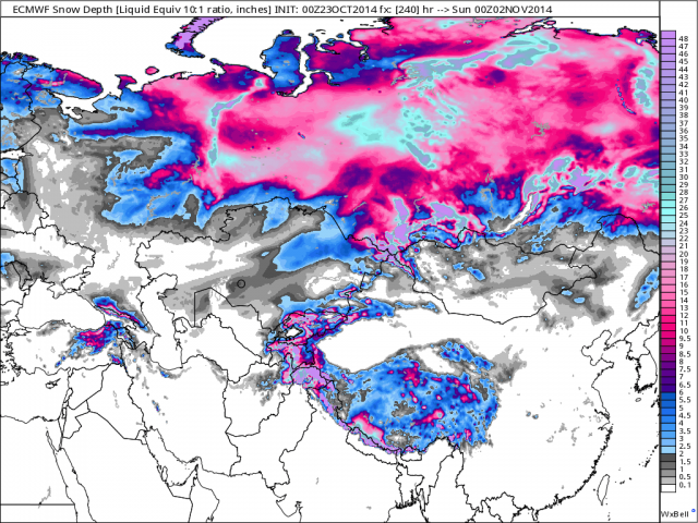 2014 Europe snowcover