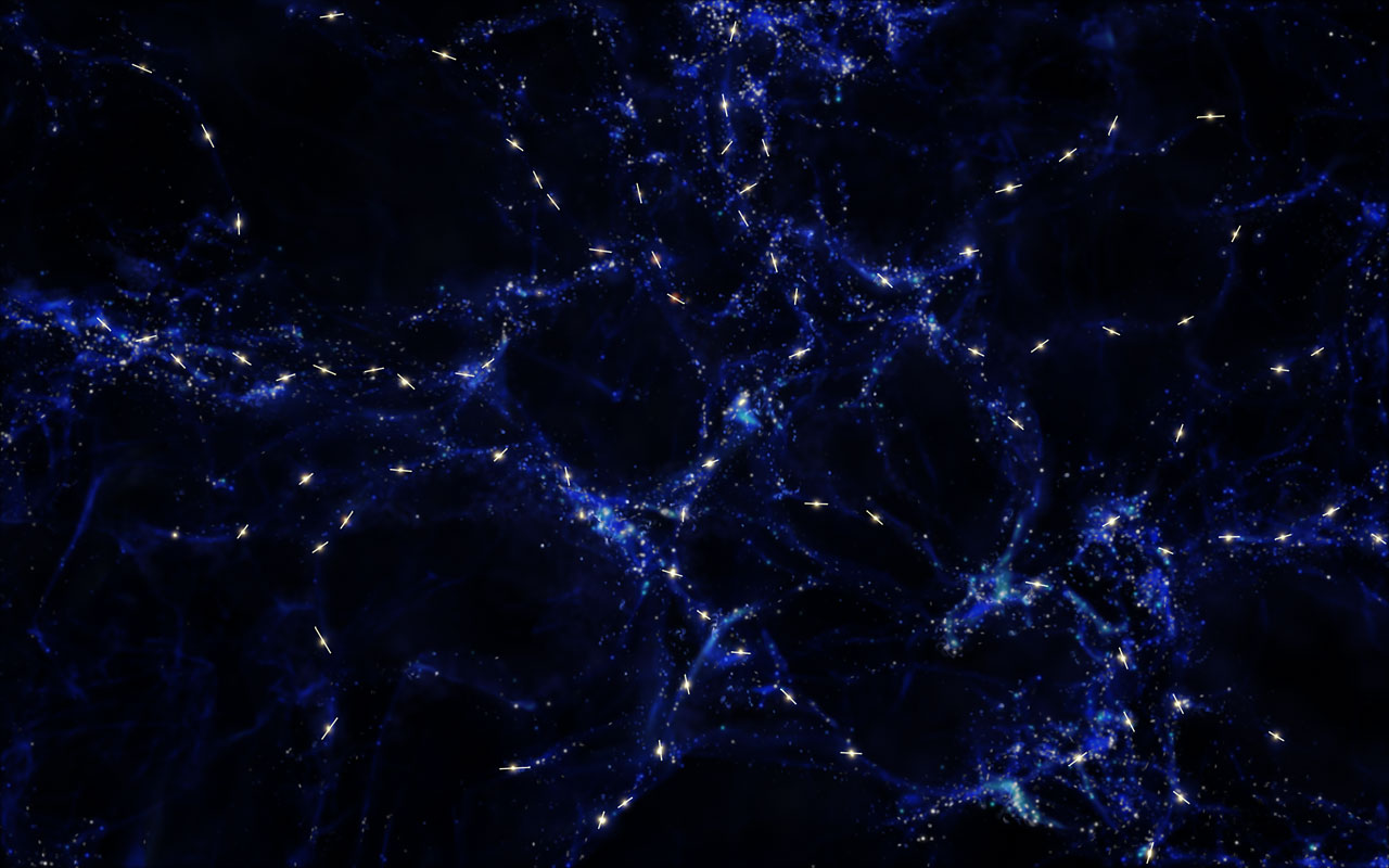 Click to enlarge quasar alignments