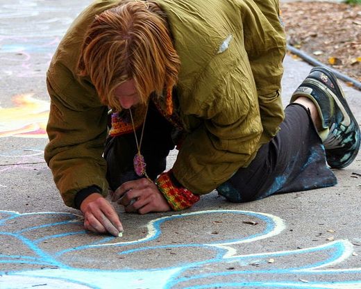 sidewalk artist