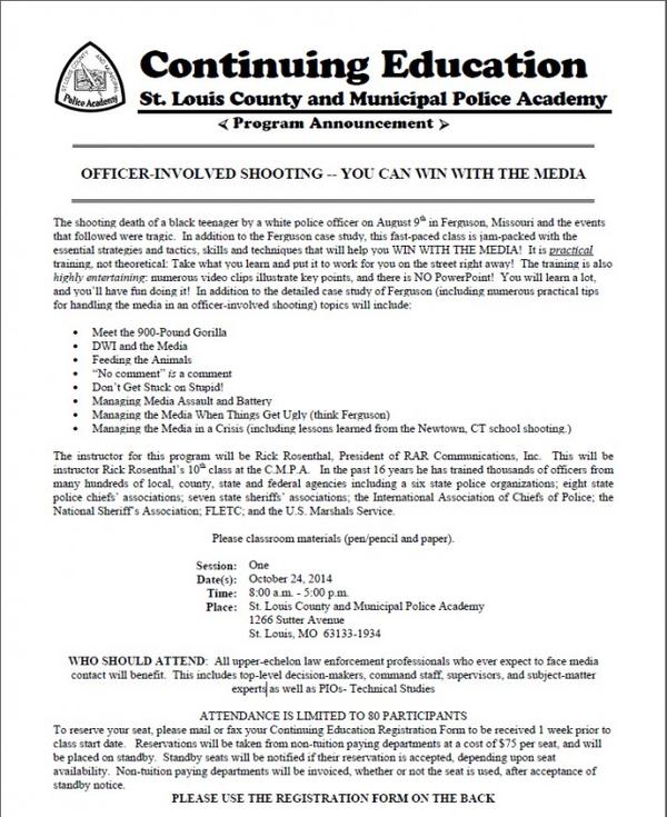 Click to enlarge Police Flyer