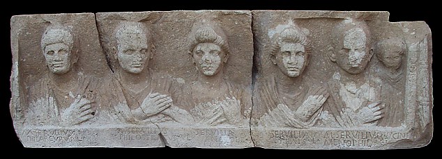 Click to enlarge roman funerary relief