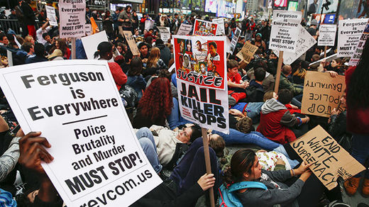 Click to enlarge Time square protests