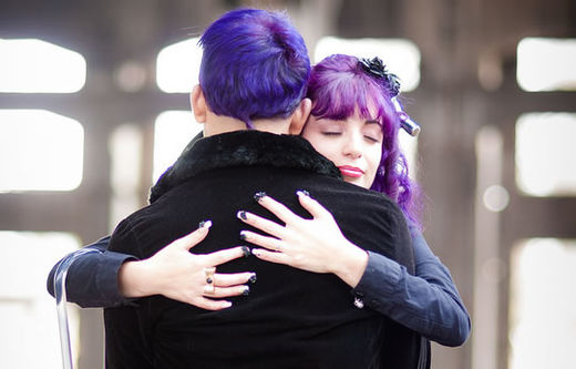 Click to enlarge hugs can help stress