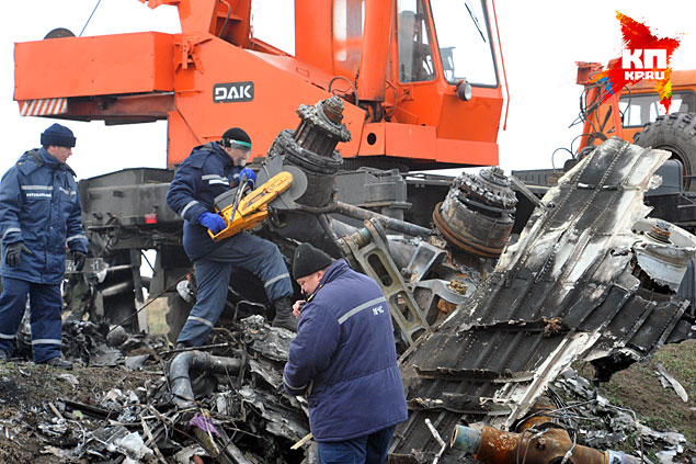 Click to enlarge Malaysian Boeing wreakage