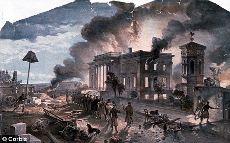 Public library burnt by soldiers in Sevastopol