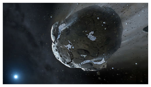 Click to enlarge Asteroid Flyby