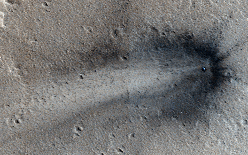 Impact crater on Mars