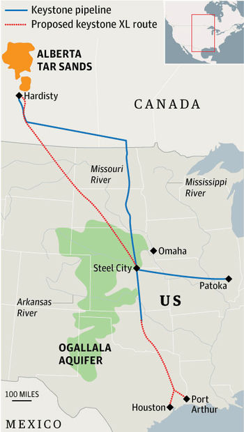 Keystone XL map