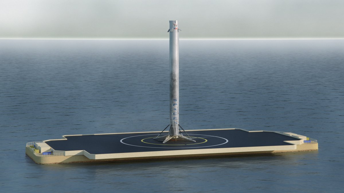 Click to enlarge space X rocket landing