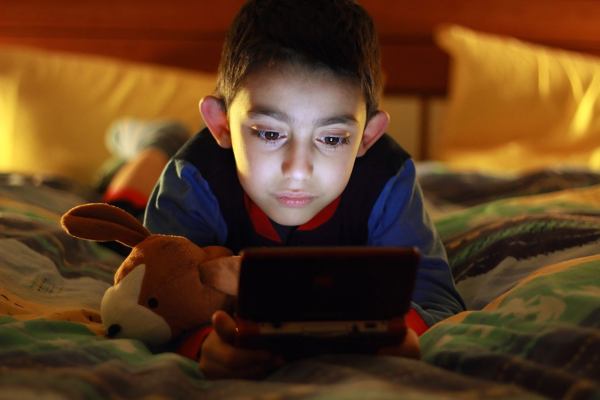 Young child on tablet