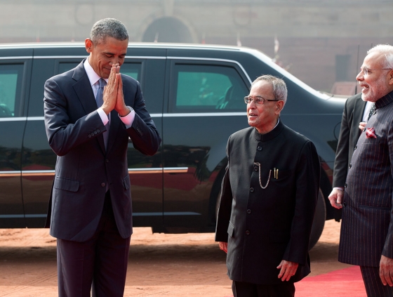 Click to enlarge Obama namaste