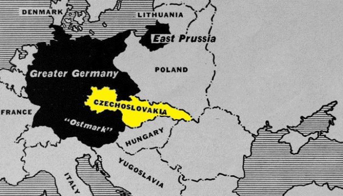 Судетская область карта 1938